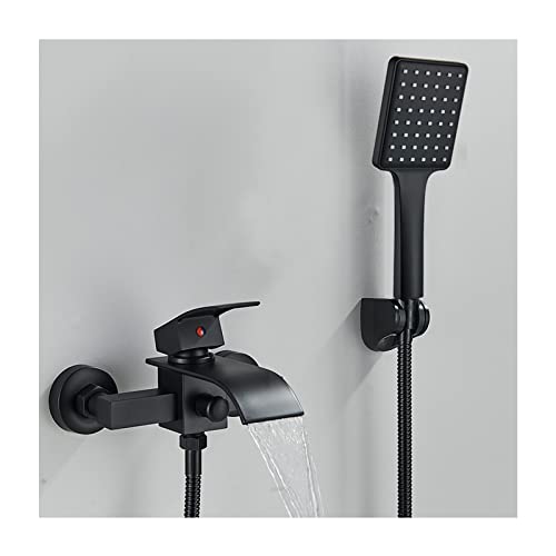 Robinet de remplissage de baignoire murale en cascade en laiton massif durable
