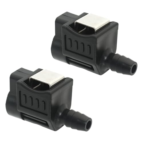 2Pcs 20441 Deluxe Fuel Connector for Specific Models, Female Hose Fitting 3-8 Inch Barb, Black