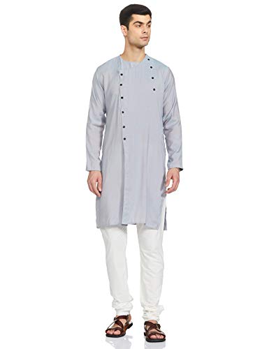 Image of Leriya Fashion Men's Slub Cotton pathan Suit Kurta