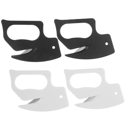 LIGIGWASH 4 Piezas Abridor de Sobres Portátil Cuchillo Pequeño Multiusos de Acero Inoxidable y PP Seguro y Compacto para Paquetes y Papel Casa y Oficina