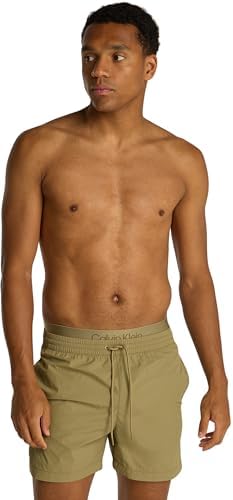 Calvin Klein Men's Medium Double Waistband Km0km01081 Swim Trunk