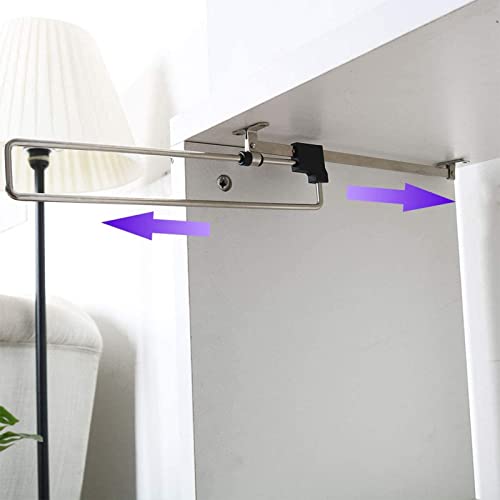 Rail de garde-robe rétractable pour optimiser les armoires ménagers encombrées