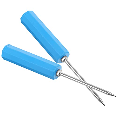 Toddmomy 2Pcs Douille De Canne À Pêche Bleu Ciel Piquet De Mer Métal