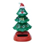 Genikeer Solar Powered Dancing Toys Christmas Tree, Christmas Tree Shaking Head Car Dashboard, Solar Dancing Figures for Table Desk Windowsill Car Dashboard Home Offic-e Decoration