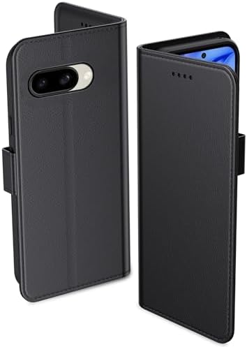 Aiziki for Google Pixel 9a Case, PU Leather Flip Cover Wallet Case Protector with id Holder Card Slots Magnetic Closure Protective Phone Cover for Pixel 9a Wallet Case, Black