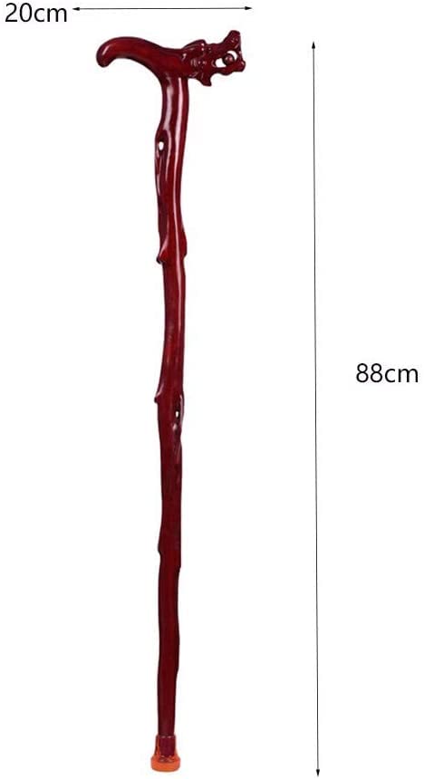 Muleta Bastón de madera de pera Mango de cabeza de viento grabable de madera Bastón de gama alta Regalo adecuado para personas mayores Muleta-11.19 Bastones de madera para hombres y mujeres