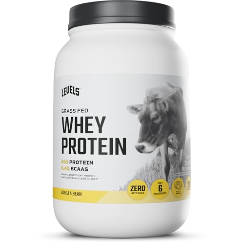Levels Grass Fed Whey Protein Powder, No Artificials, 24G of