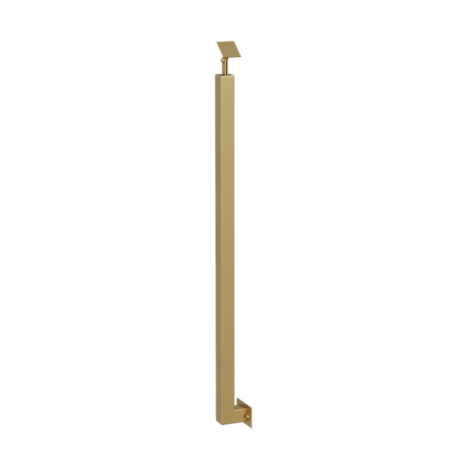 GLDYTVF Gold Metal Handrail Safety Grab Handle for Stairs - Easy Install Square Balusters & Deck Railing Post (85cm/33.5in) - Ideal for Elderly, Kids, and Adult Safety