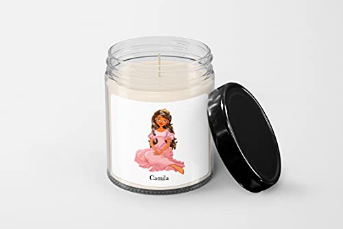 Hispanic Princess Camila Candle, Soy Wax Candle, Birthday Christmas Gift Idea
