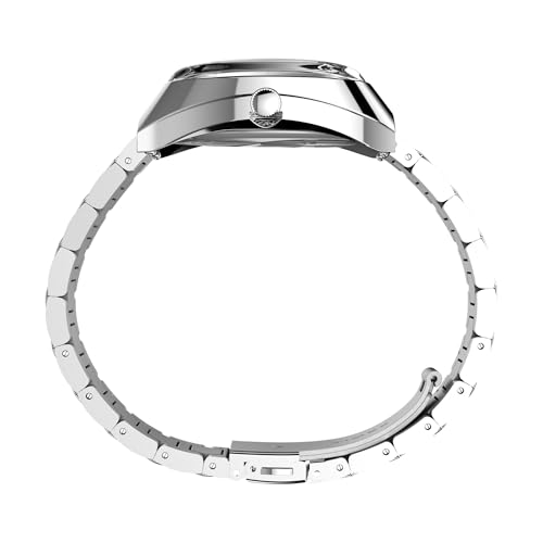 Image of TIMEX Reissue Analog Blue Tonneau Dial & Silver Stainless Steel Bracelet Band Water Resistant Men's Wrist Watch - TW2Y33100IK