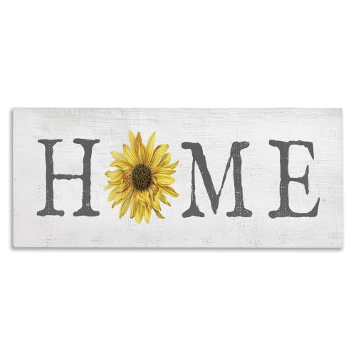 Stupell Industries 'Rustic Home Text with Sunflower'| Canvas Art