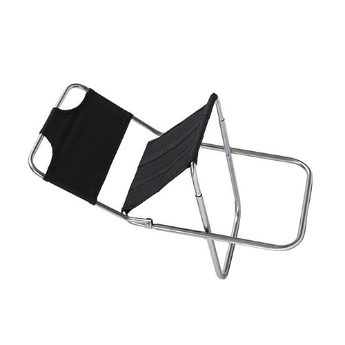 OHPHCALL Foldable Chair Black Folding Chairs Outdoor Portable Stool for Camping
