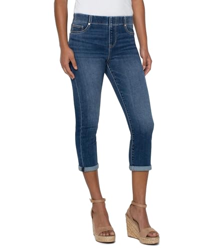 Liverpool Los Angeles Chloe Pull-On Crop Skinny with Rolled Cuff in Fowler Fowler 42