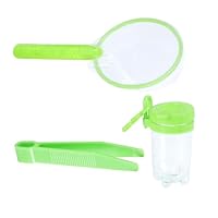 Hohopeti 2 Sets Outdoor Explorer Kit with Catcher Net Observation Container and Tweezers for Nature Collection and Adventure Learning