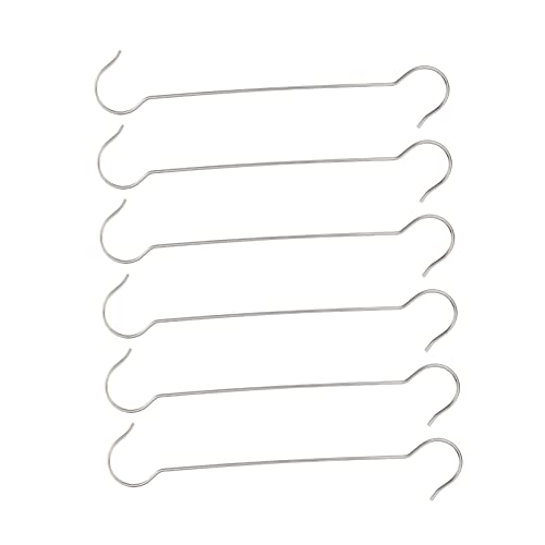ibasenice 6Pcs Long S Hooks for Hanging Plants Bird Feeders Kitchen Tools Durable Extension Hooks Design for Outdoor Use