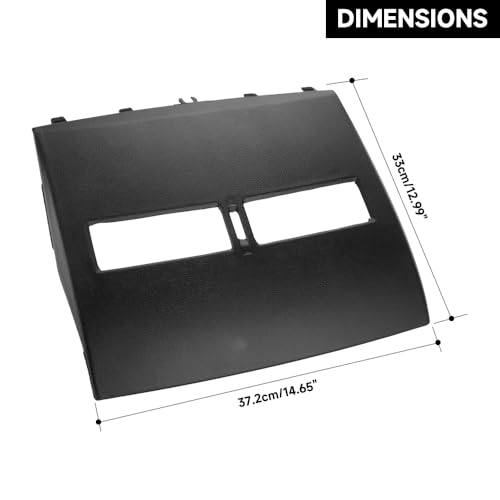 Yollky Front Upper Top Center Dash Vent Trim Bezel Center Dash Vent Trim Frame for Nissan Versa 2007-2012 | Black, Plastic | Replaces 68414-ED50C, 68414ED50C by YOLLKY - Image 6