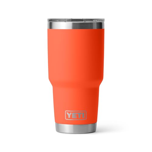 Image of YETI Rambler 30 oz Tumbler, Stainless Steel, Vacuum Insulated with MagSlider Lid, Papaya