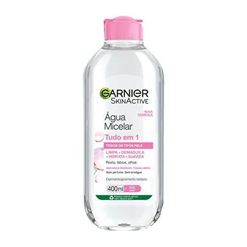 Água Micelar Garnier SkinActive Tudo em 1, 400ml