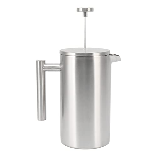 Stainless Steel French Press Coffee Maker Insulated Filter 1L Portable Camping Outdoor Travel