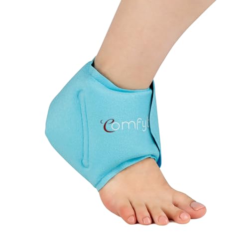 Comfytemp Ankle Ice Pack Wrap (1 Pack) Reusable Foot Ice Pack for Injuries Hot & Cold Gel Pack for Pain Relief Cold Compress for Swelling Achilles Tendonitis Plantar Fasciitis Surgery Recovery