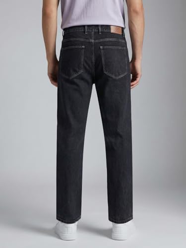 Image of Urbano Fashion Men's Relaxed Fit Washed Denim Jeans Non-Stretchable