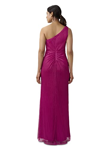 Image of Adrianna Papell One Shoulder Pleated Draped Starburst Gown