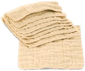 OsoCozy - Indian Cotton - Prefold Cloth Diapers - Unbleached Preemie 2x6x2 (dozen)