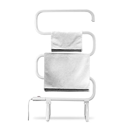 Homeleader Heated Towel Rack, 120W Fast Heating Towel Warmer, Perfect for Modern Bathroom Styles, White