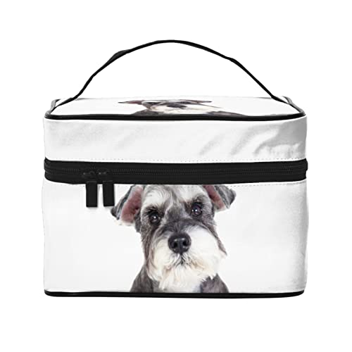 大容量 かわいい シュナウザー 犬 ペット 化粧ポーチ コスメポーチ レディース メイクポーチ トラベルポーチ コスメ収納 小物入れ 洗面用具入れ 旅行グッズ 出張用 多機能的 超軽量 かわいい プレゼント