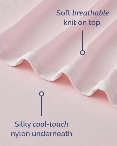 Image of Cooling Blanket for Hot Sleepers - Cold Blanket Full /Queen Size - Double-Sided, Ultra Cool for Summer, Night Sweats & All Seasons - Soft, Lightweight & Breathable for Bed or Couch - Pink, 50 inch x 60 inch