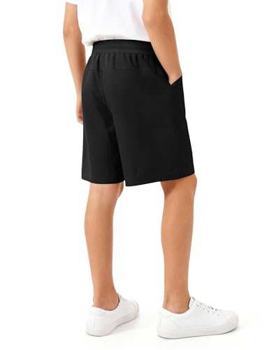 Image of Somaibo Boys Athletic Shorts Youth Lightweight Quick Dry Outdoor Cargo Short with Pockets for Hiking Running 7-15Y