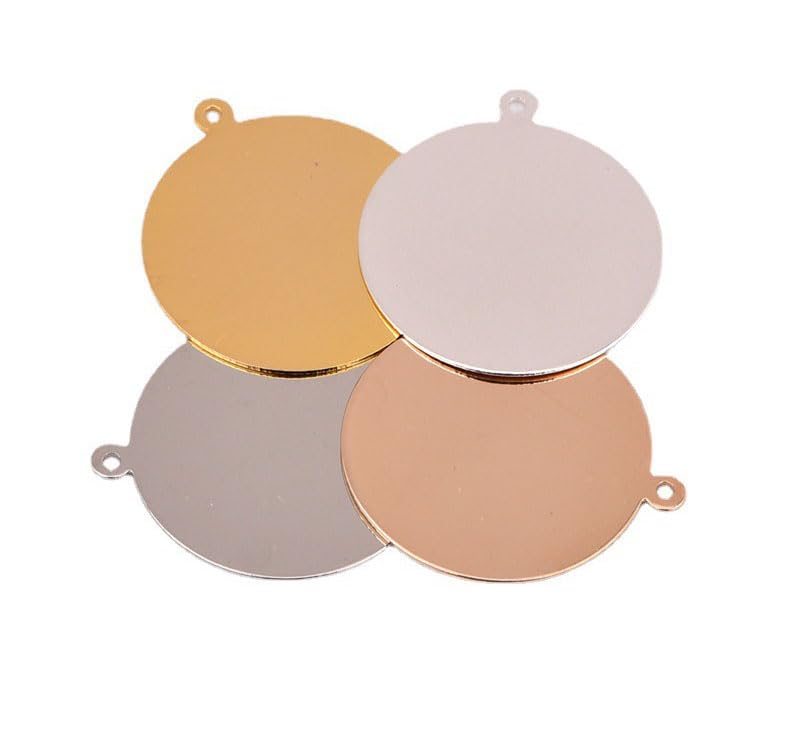 Cuoyuqie 50pcs Spinner Blade Bait Kit Colorado Blades for DIY Lure Making Accessories 18 * 18mm