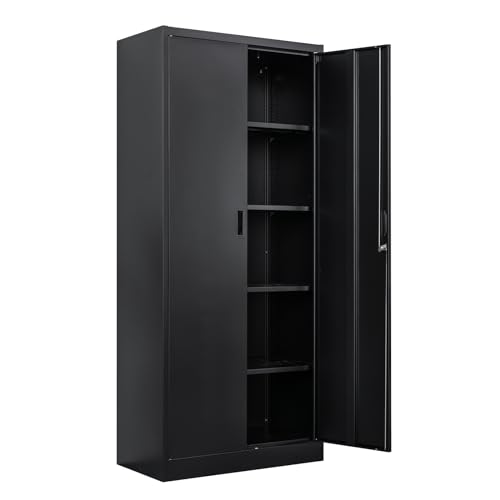 TaskStorz Storage Cabinet, 72 Inch Tall Metal Storage Cabinet with