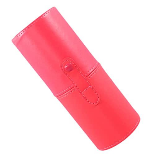 VICASKY Makeup Brush Holder Case Pu Leather Travel Bucket Makeup Brush Organizer Large Capacity Travel Accessory