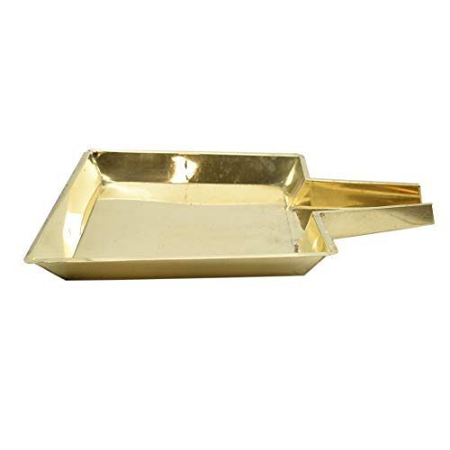 Puja N Pujari Square Design Brass Abhishekam Plate Patra for Shivalingam and God Idols (40)