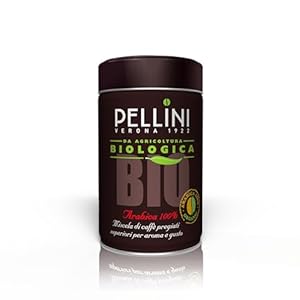 Pellini Espresso Bio, Gemahlener Bio-Kaffee für die Kaffemaschine mit Süßem und Zartem Geschmack, 100% Arabica Medium Röstung, 250g Packung