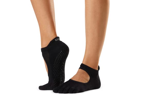 toesox Grip Ankle Full Toe Bellarina Tec – Grip Non-Slip Toe Socks for Pilates Barre Yoga