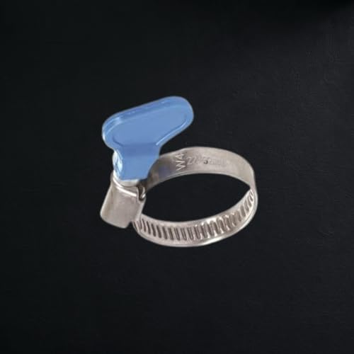 Image of NEW WARE Adjustable 1 /2 Inch Diameter Stainless Steel Hose Clamp with Key for Plumbing, Automotive & Mechanical Applications (Pack of 6)
