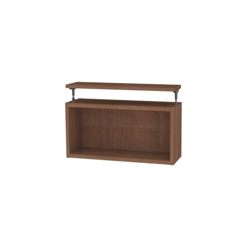 白井産業 【タナリオ オーダーメイド タイプ】 天井 突っ張りラック 本体サイズ 幅45 奥行19cm 用上置き 木製 本棚 ブラウンウォールナット1単色(タナリオTNL-EM035045UAF2MW)