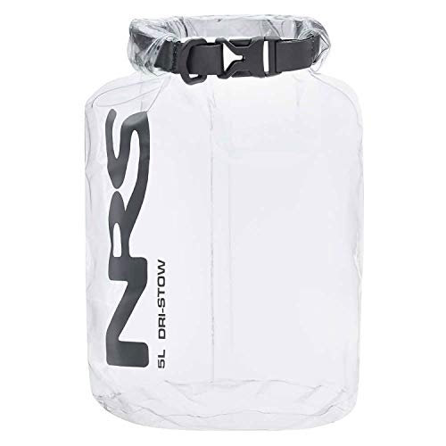 NRS 5 Liter Dri Stow Waterproof Transparent Clear Vinyl Dry Sack Storage Bag