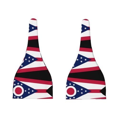 Baby Beanie Ohio State Flag Knotted Hat - Soft, Warm, Comfortable, Headwear for Newborns, 0-6 Months Black3