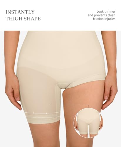 FeelinGirl Shapewear Tummy Control Seamless Bodysuit Hip Enhancer Body Shaper for Women