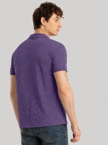 Image of Preneum Men's Solid Polycotton T-Shirt | Collared Neck | Half Sleeve | Regular Fit | Everyday Casual Wear (Available in Plus Sizes)