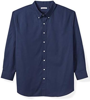 Amazon Essentials Men’s Big & Tall Long-Sleeve Oxford Shirt fit by DXL