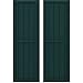 Ekena Millwork ARW101BF518X80FGH Americraft Five Exterior Real Wood Two Equal Panel Framed Board-n-Batten Shutters (Per Pair), 17 1/2"W x 80"H, Thermal Green