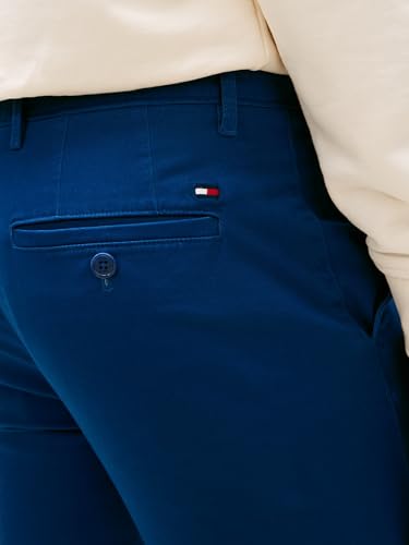 Tommy Hilfiger Herren Chino Hose Core Denton Essential Twill Straight Fit, Blau (Blue Jean), 30W/36L – Ansicht 4
