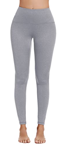 Custer's Night Women's Ultra Soft High Waisted Seamless Leggings Tummy Control Yoga Pants Gray Snow Dot M #TOP1
