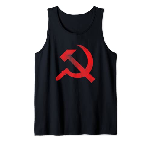 Martillo CCCP UdSSR Hammer Hammer Bandera Soviet Comunismo Camiseta sin Mangas