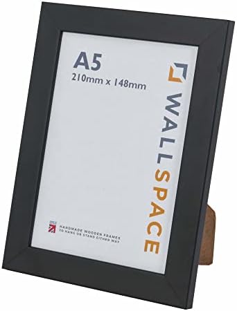 Wall Space 36 x 24 inch Black Frame | 91.5 cm x 61 cm Wooden Poster Frame | Large Black Picture Frames 36x24 inches | 36x24 Poster Frame Made of Solid Wood | 91x61cm Black Frame | 915 x 610 Frame