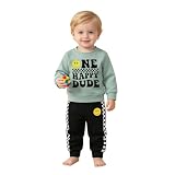 Trainingsanzug Kinder Jungen Jogginganzug Sweatshirts+Hosen Baby Set 1 Jahre Bekleidungssets Neugeborene Kinderkleidung Zweiteiler Junge Sportanzug Autumns Winter Freizeitanzug(1 Jahre,Grün)